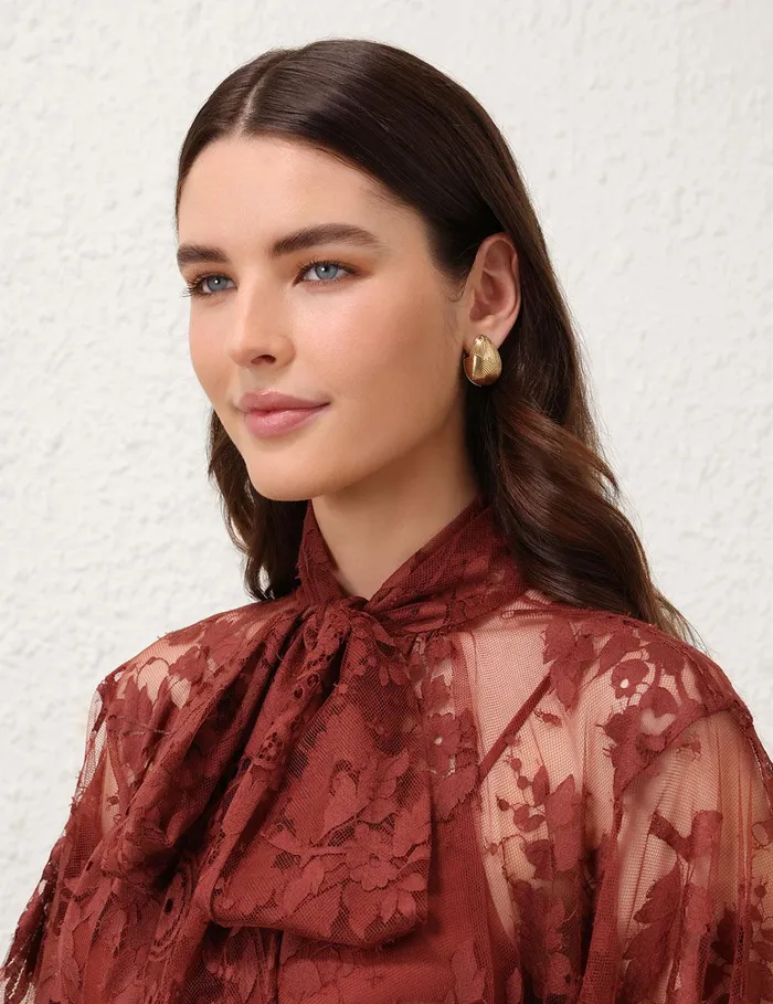 Women Earrings Zimmermann Pebble Mini Studs Gold