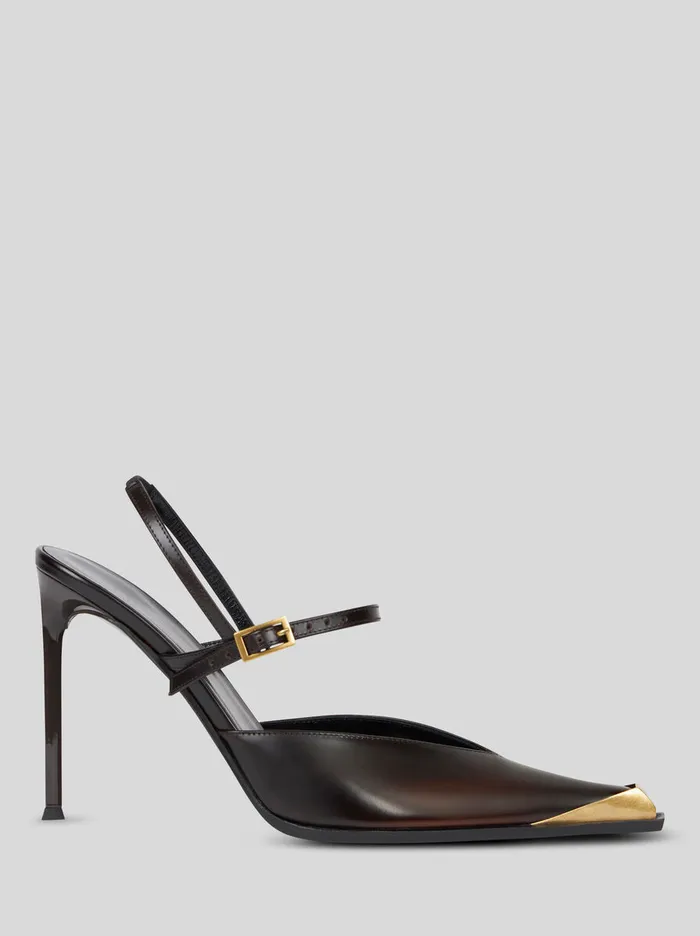 Women Etro Court Shoes Leather Court Shoes Brown