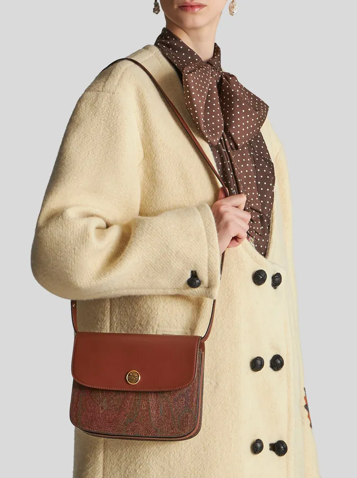 Women Etro Cross Body Bags Large Essential Bag Brown