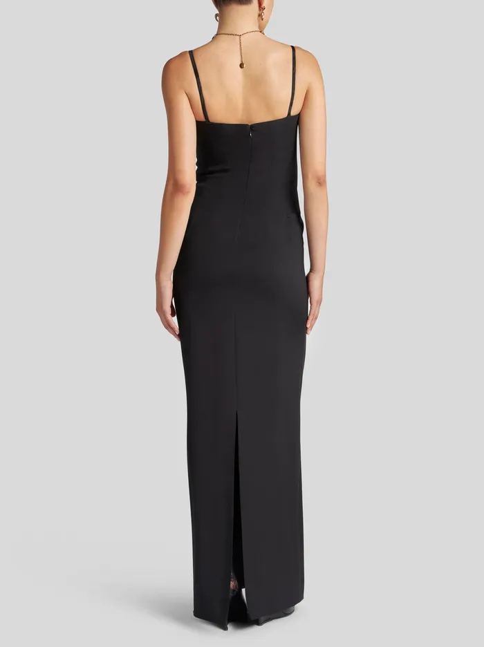 Women Etro Dresses Embroidered Silk Dress Black Women Etro Dresses Embroidered Silk Dress Black