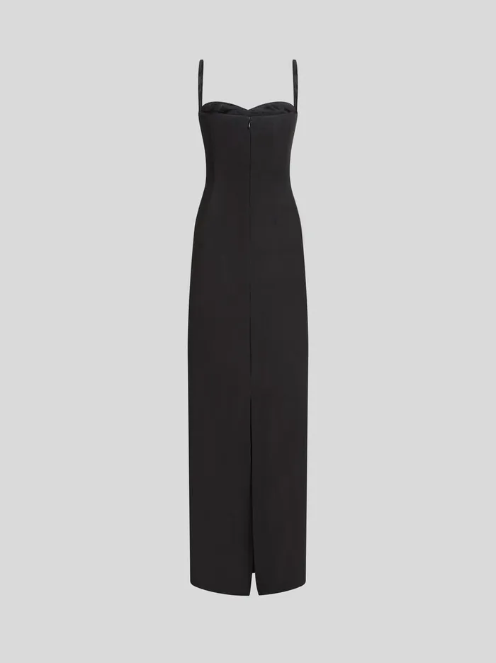 Women Etro Dresses Embroidered Silk Dress Black Women Etro Dresses Embroidered Silk Dress Black