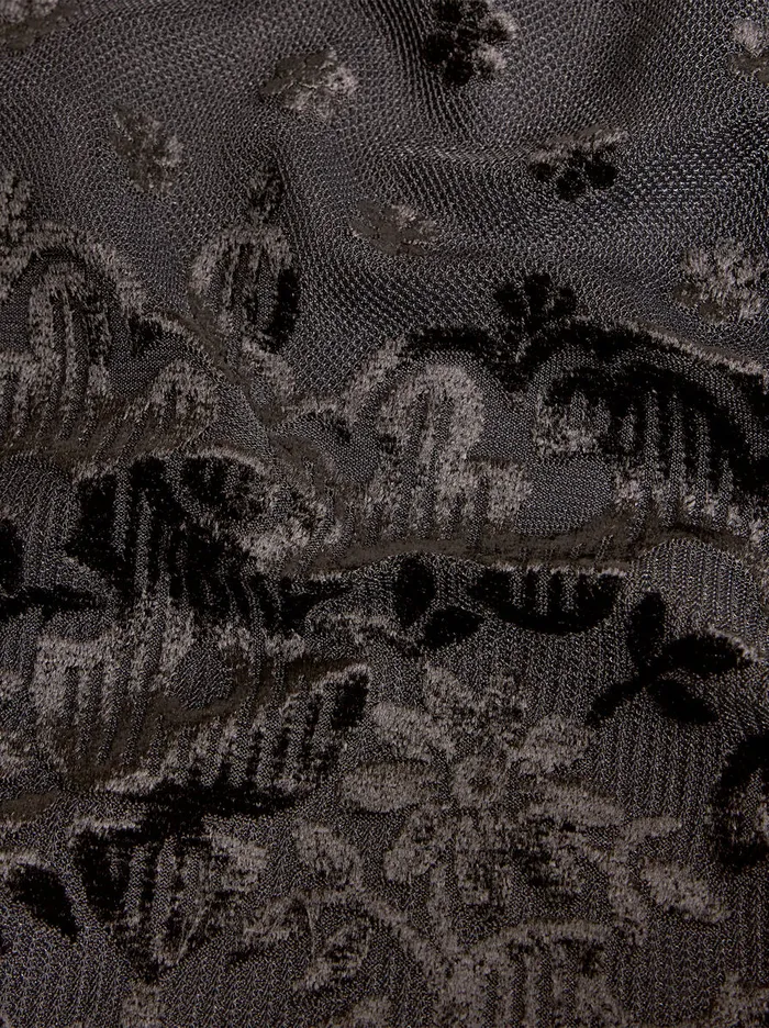 Women Etro Dresses Tulle And Jacquard Velvet Dress Black Women Etro Dresses Tulle And Jacquard Velvet Dress Black