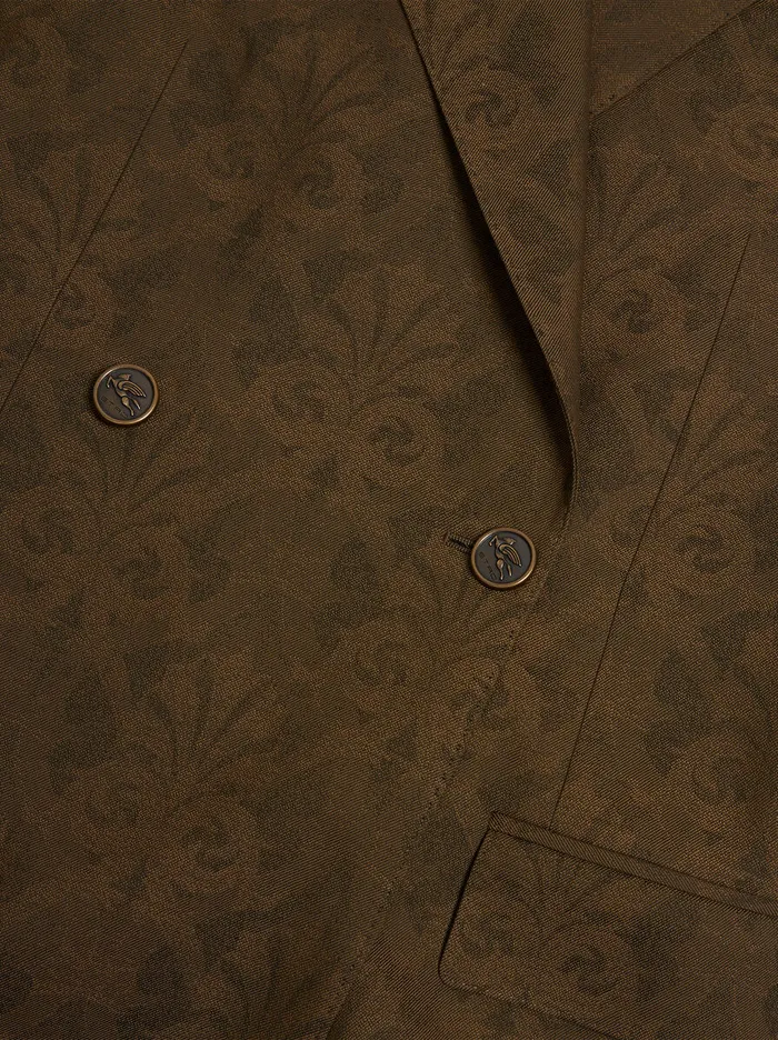 Women Etro Jackets Wool Jacquard Jacket Brown Women Etro Jackets Wool Jacquard Jacket Brown