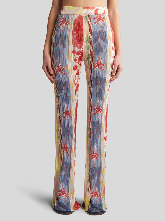 Women Etro Knitwear Summer Knit Trousers Multicolour