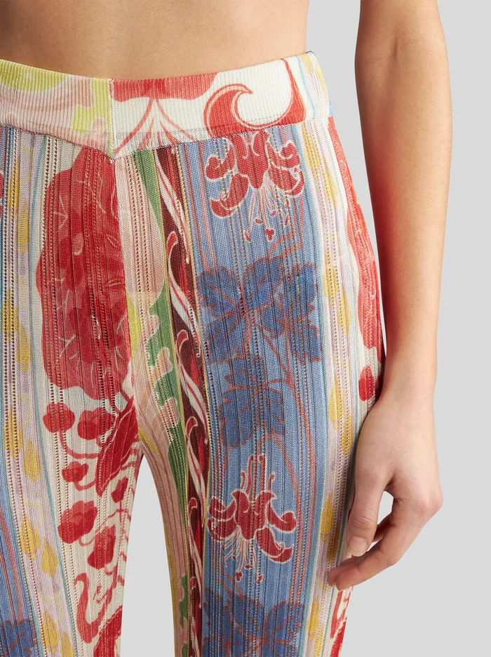Women Etro Knitwear Summer Knit Trousers Multicolour