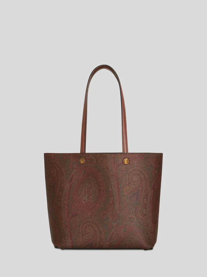 Women Etro Shopping Bags Medium Essential Bag With Clutch Dark Brown Women Etro Shopping Bags Medium Essential Bag With Clutch Dark Brown