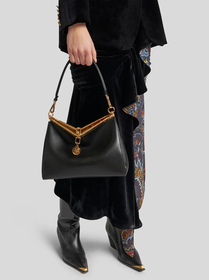 Women Etro Shoulder Bags Medium Vela Bag Black