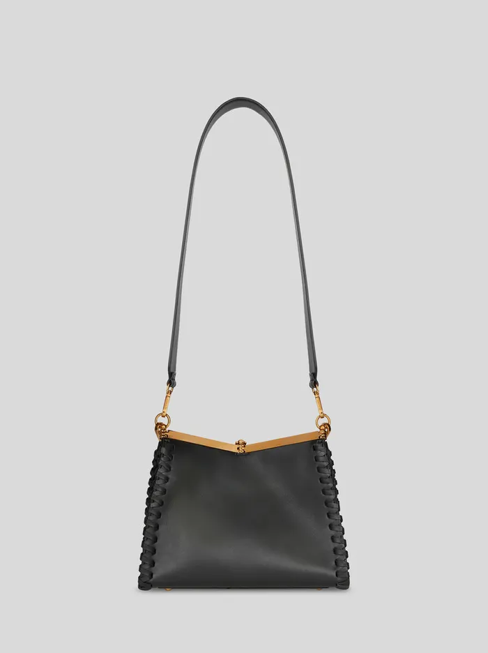 Women Etro Shoulder Bags Medium Vela Bag With Thread Work Black Women Etro Shoulder Bags Medium Vela Bag With Thread Work Black