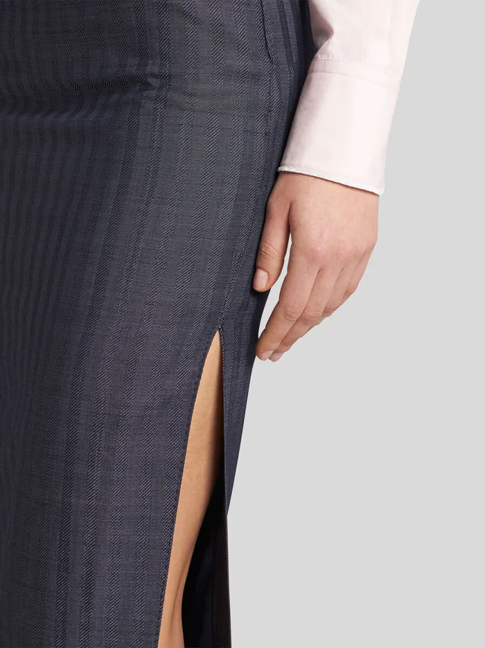 Women Etro Skirts WoolBlend Pencil Skirt Navy Blue Women Etro Skirts WoolBlend Pencil Skirt Navy Blue