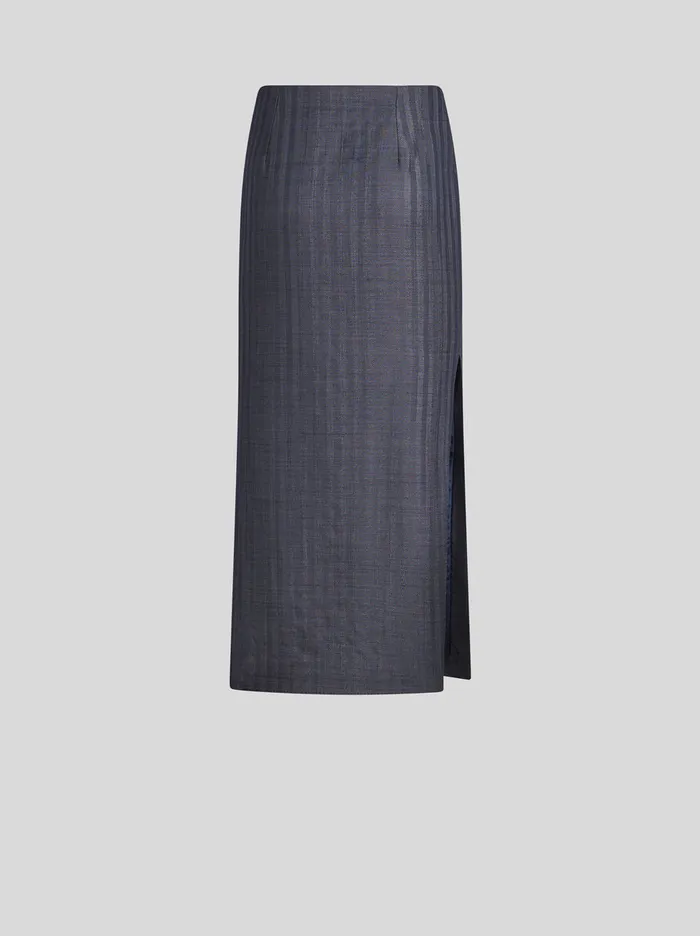 Women Etro Skirts WoolBlend Pencil Skirt Navy Blue Women Etro Skirts WoolBlend Pencil Skirt Navy Blue