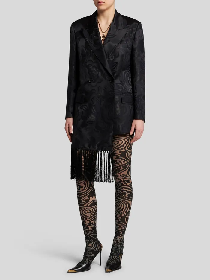Women Etro Socks And Tights Paisley Tattoo Tights Black Women Etro Socks And Tights Paisley Tattoo Tights Black