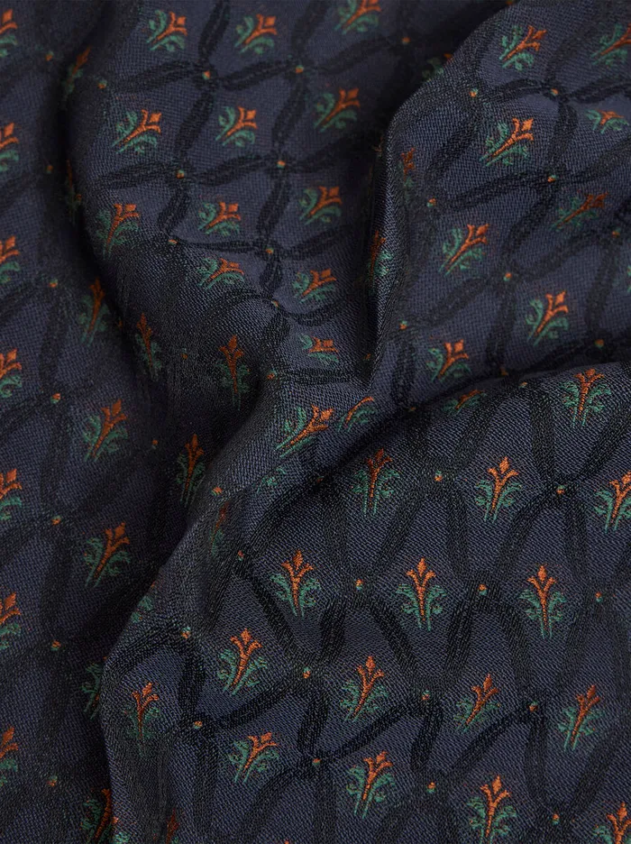 Women Etro Trousers Jacquard Trousers Navy Blue Women Etro Trousers Jacquard Trousers Navy Blue