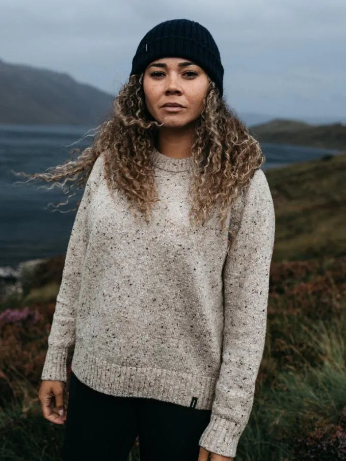 Women Farne Crew Neck Knit Jumper Oatmeal Finisterre Knitwear