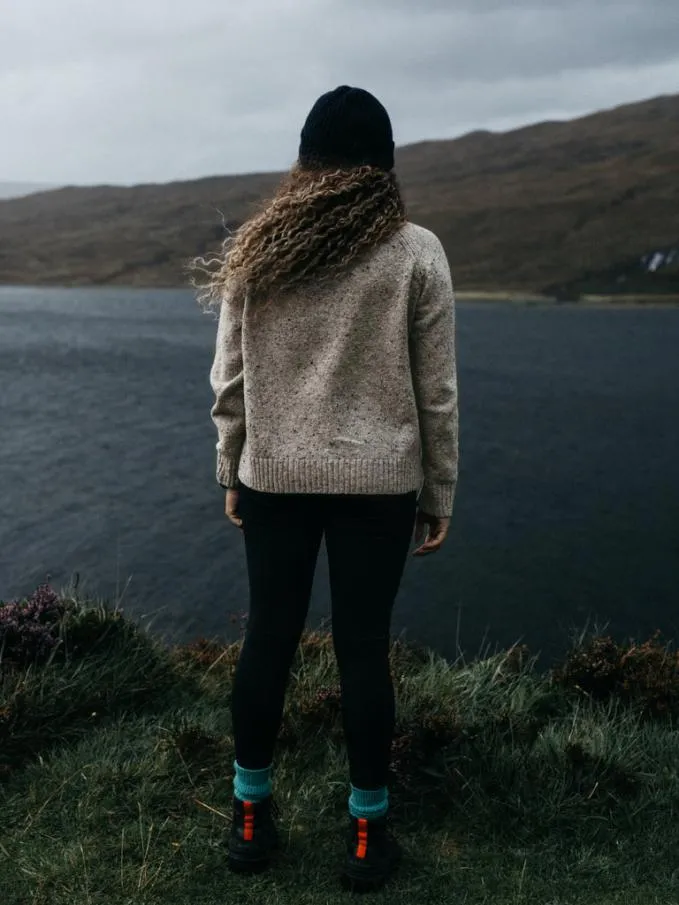 Women Farne Crew Neck Knit Jumper Oatmeal Finisterre Knitwear