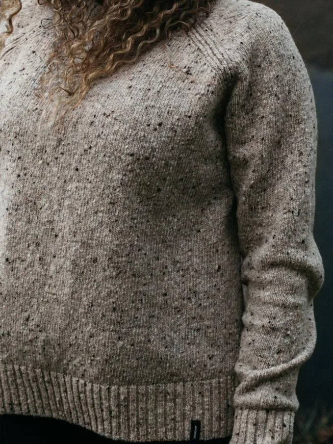 Women Farne Crew Neck Knit Jumper Oatmeal Finisterre Knitwear