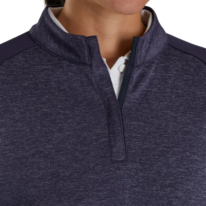 Women FootJoy Base MidLayers Heather Block HalfZip MidLayer Navy Women FootJoy Base MidLayers Heather Block HalfZip MidLayer Navy