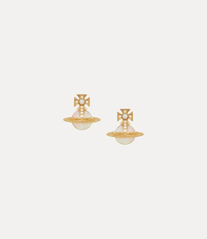 Women Franca Earrings Goldmilkywhiteczwhitesyntheticopal Vivienne Westwood Earrings Women Franca Earrings Goldmilkywhiteczwhitesyntheticopal Vivienne Westwood Earrings