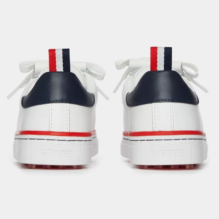 Women GFORE White Contrast Accent Kiltie Durf Golf Shoes