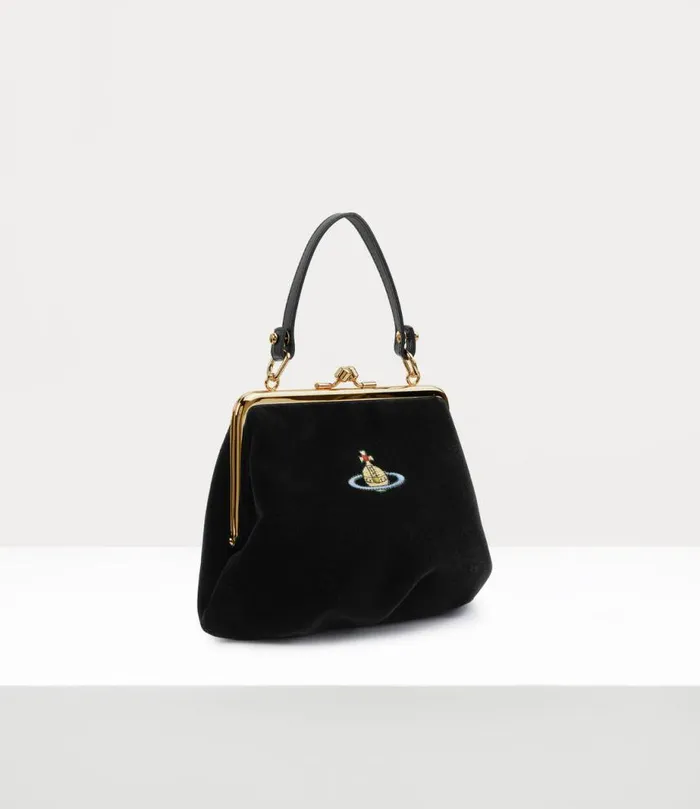 Women Granny Frame Purse Black Vivienne Westwood Handbags