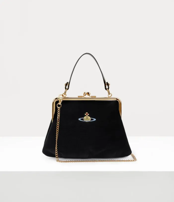 Women Granny Frame Purse Black Vivienne Westwood Handbags
