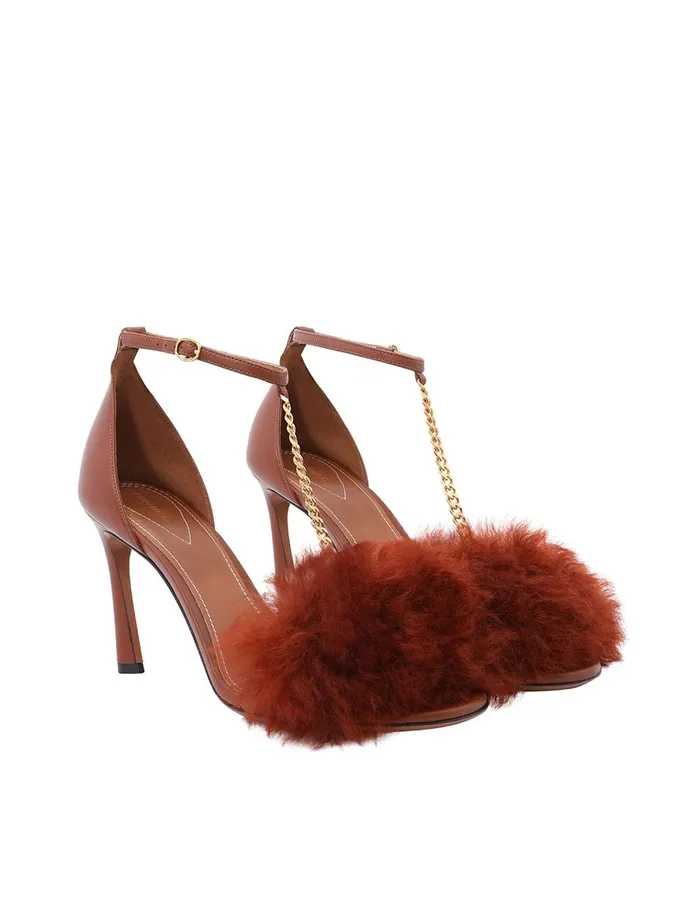 Women Heeled Sandals Zimmermann Bell Sandal 85 Rust