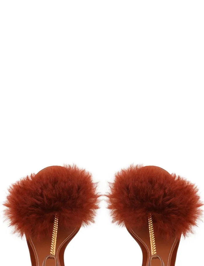 Women Heeled Sandals Zimmermann Bell Sandal 85 Rust