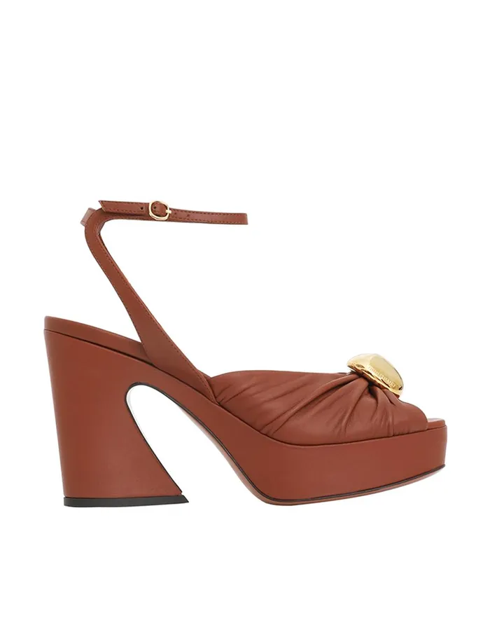 Women Heeled Sandals Zimmermann Gleam Sandal 120 Tan