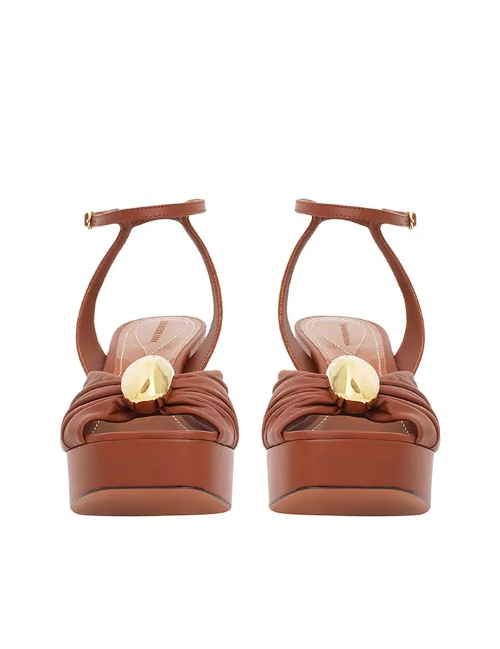 Women Heeled Sandals Zimmermann Gleam Sandal 120 Tan