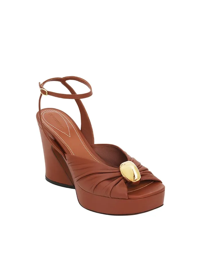 Women Heeled Sandals Zimmermann Gleam Sandal 120 Tan