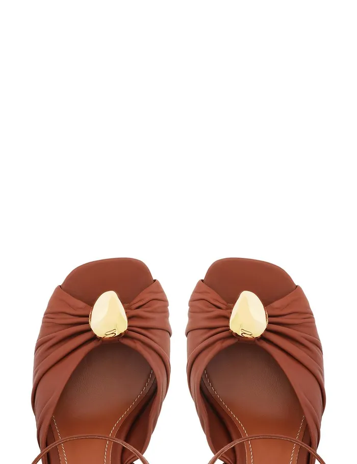 Women Heeled Sandals Zimmermann Gleam Sandal 120 Tan