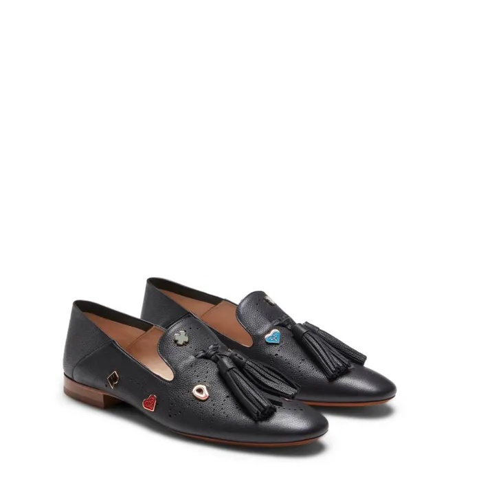 Women Hobo Charms Slipper Black Fratelli Rossetti Slip On Women Hobo Charms Slipper Black Fratelli Rossetti Slip On