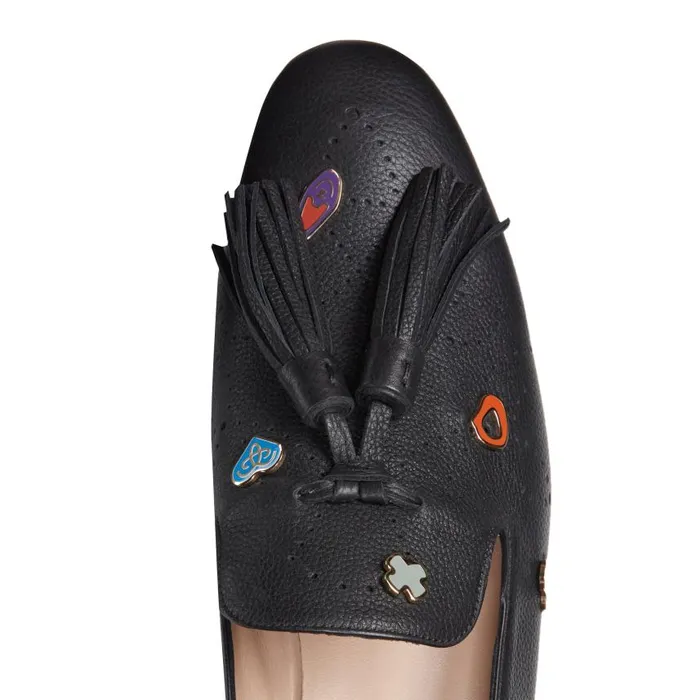 Women Hobo Charms Slipper Black Fratelli Rossetti Slip On Women Hobo Charms Slipper Black Fratelli Rossetti Slip On