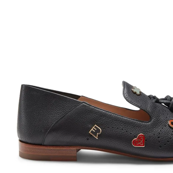 Women Hobo Charms Slipper Black Fratelli Rossetti Slip On Women Hobo Charms Slipper Black Fratelli Rossetti Slip On
