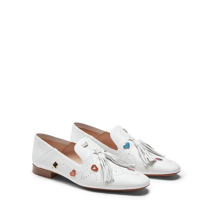 Women Hobo Charms Slipper White Fratelli Rossetti Slip On Women Hobo Charms Slipper White Fratelli Rossetti Slip On