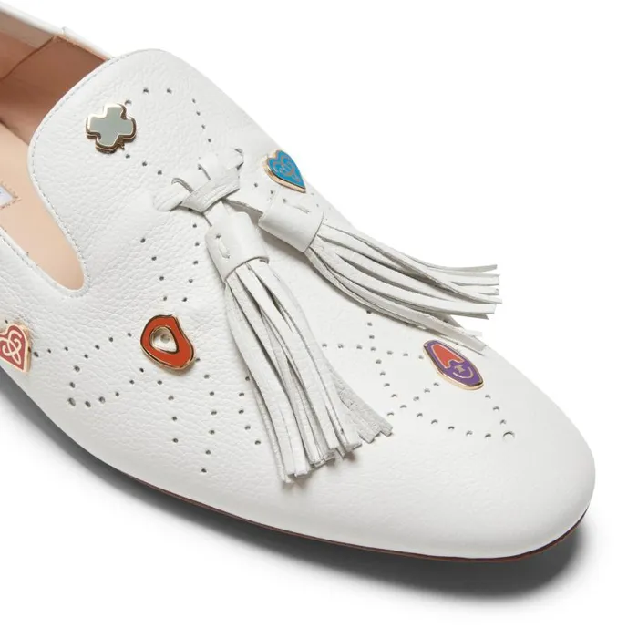 Women Hobo Charms Slipper White Fratelli Rossetti Slip On Women Hobo Charms Slipper White Fratelli Rossetti Slip On