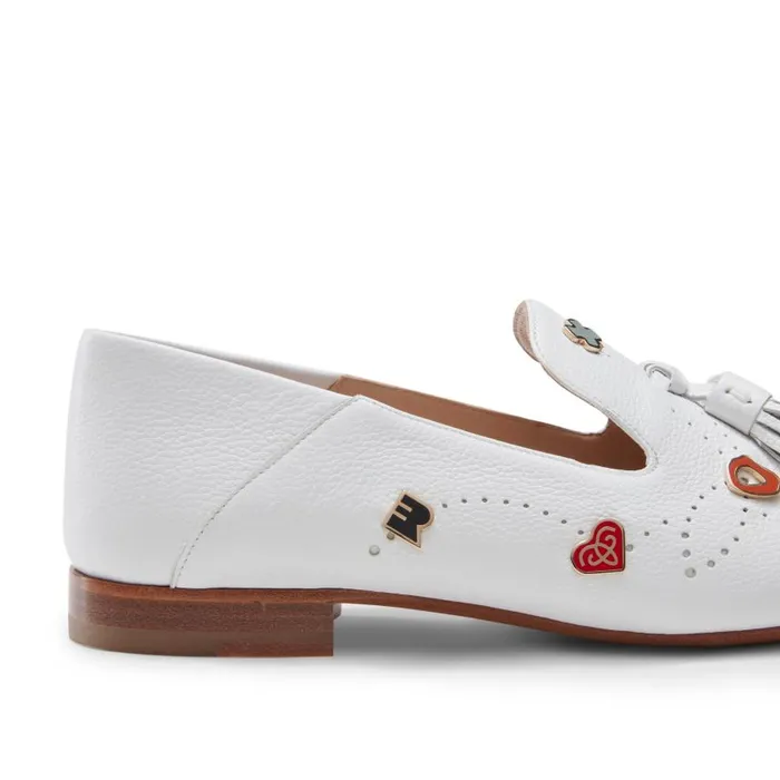 Women Hobo Charms Slipper White Fratelli Rossetti Slip On Women Hobo Charms Slipper White Fratelli Rossetti Slip On