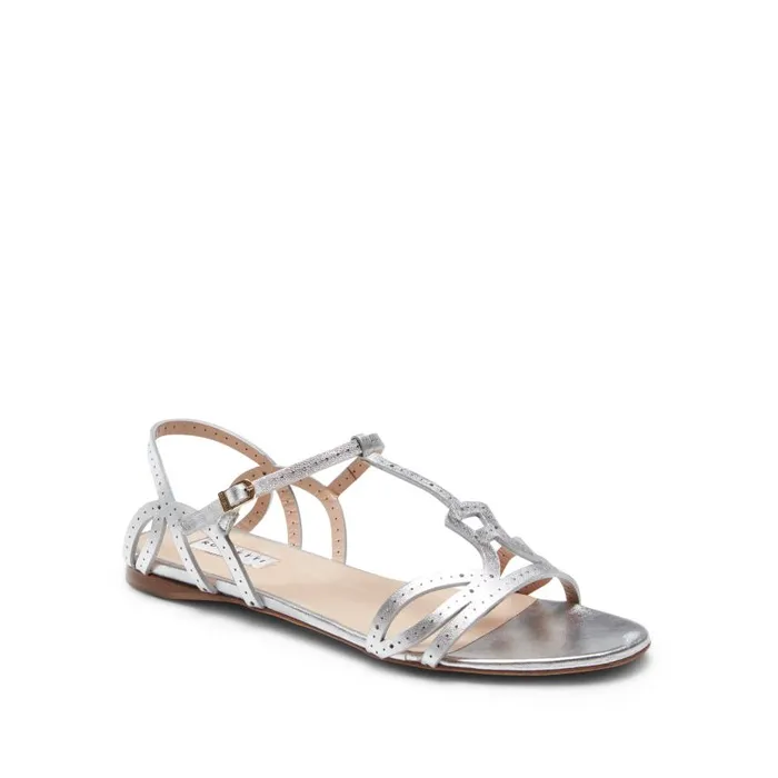 Women Hobo Flower Sandal Silver Fratelli Rossetti Sandals