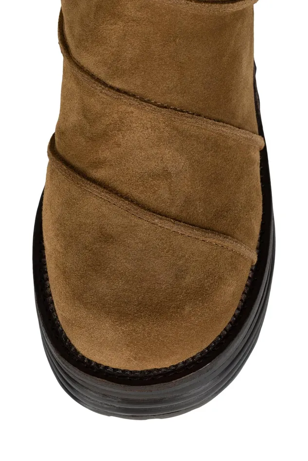 Women Jeffrey Campbell Boot CHERRYPIE Tan Oiled Suede