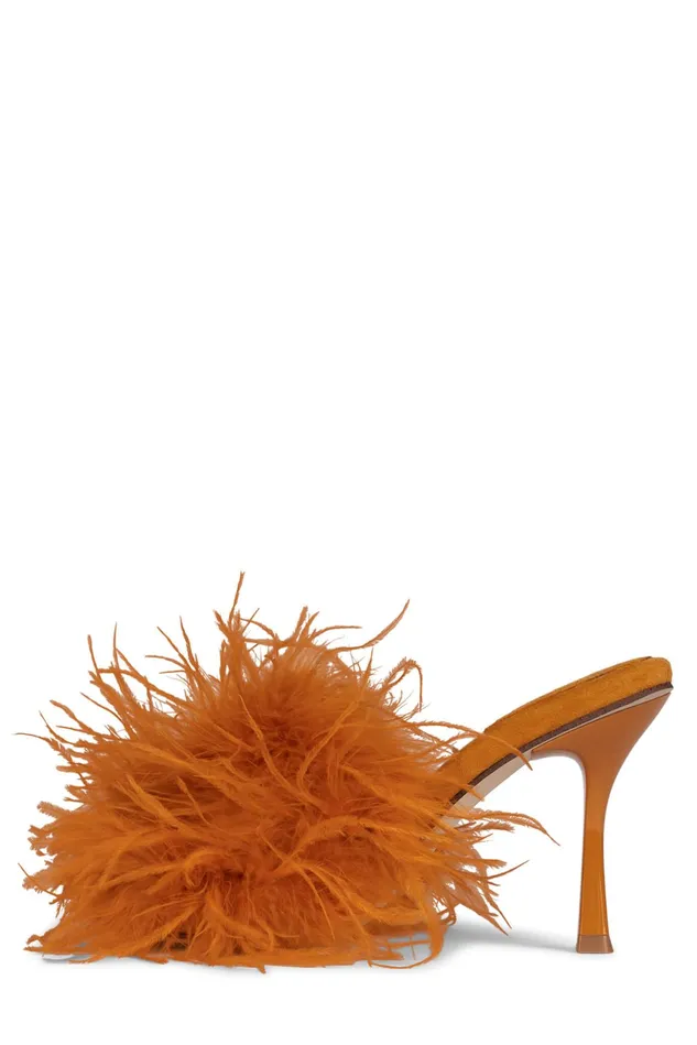 Women Jeffrey Campbell Heel CHAUFFEUR Orange