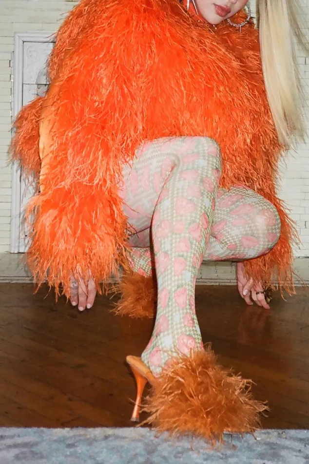 Women Jeffrey Campbell Heel CHAUFFEUR Orange