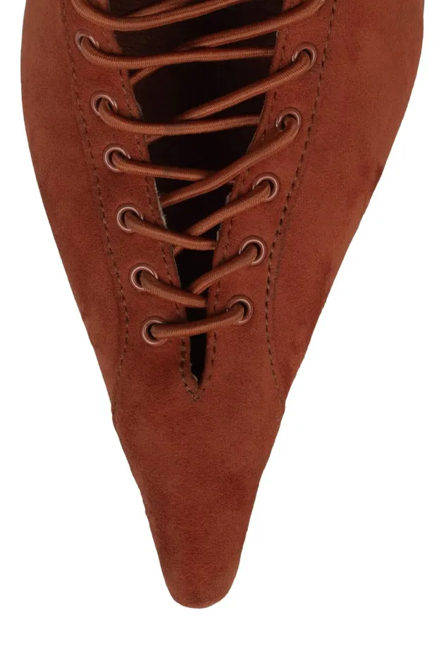 Women Jeffrey Campbell Knee To Thigh DISCLOSE Orange Suede