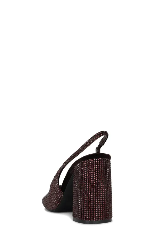 Women Jeffrey Campbell Mule BLINGBLING Brown Velvet Combo