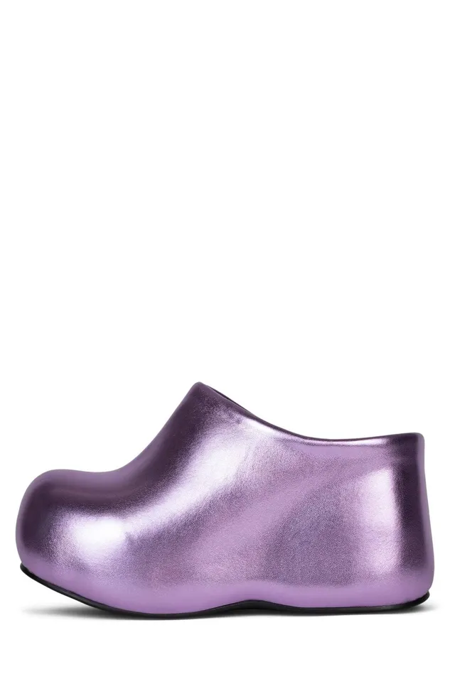 Women Jeffrey Campbell Mule CLOGGIN Purple Metallic