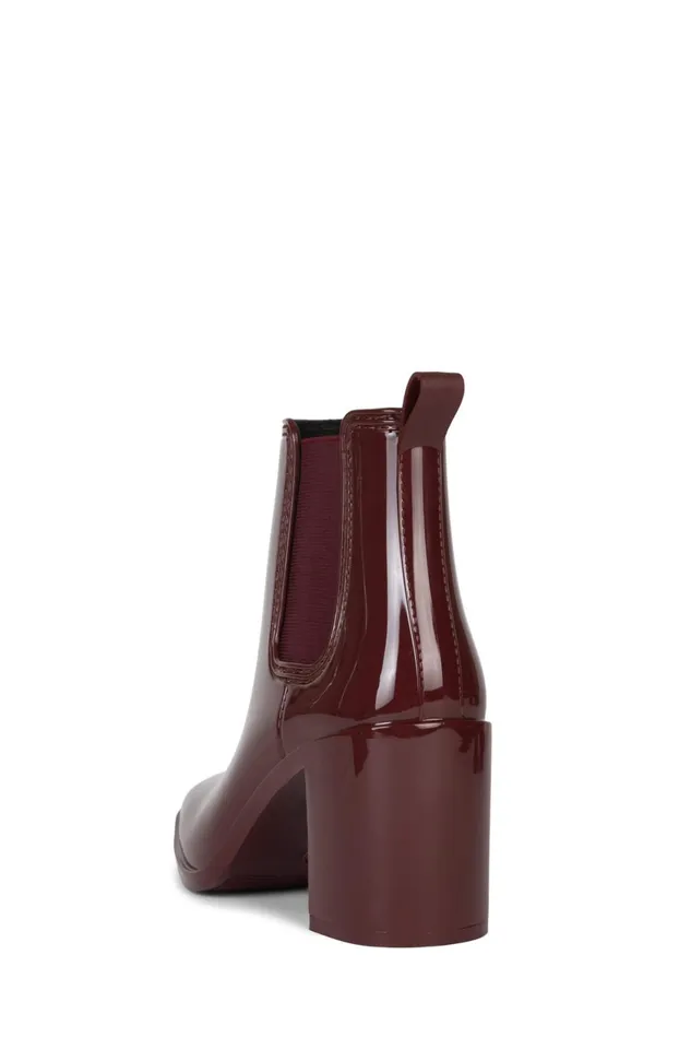 Women Jeffrey Campbell Rain Boots HURRICANE2 Brown Shiny