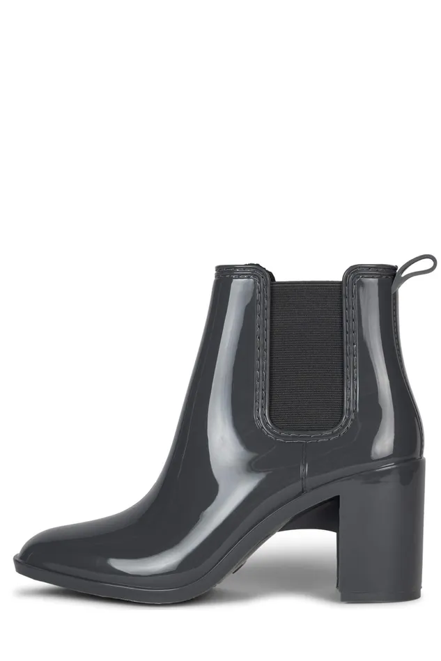 Women Jeffrey Campbell Rain Boots HURRICANE2 Brown Shiny
