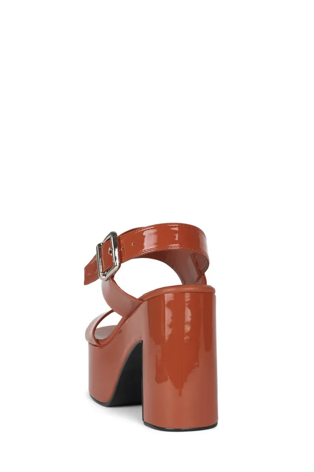 Women Jeffrey Campbell Sandal MOODY Rust Patent