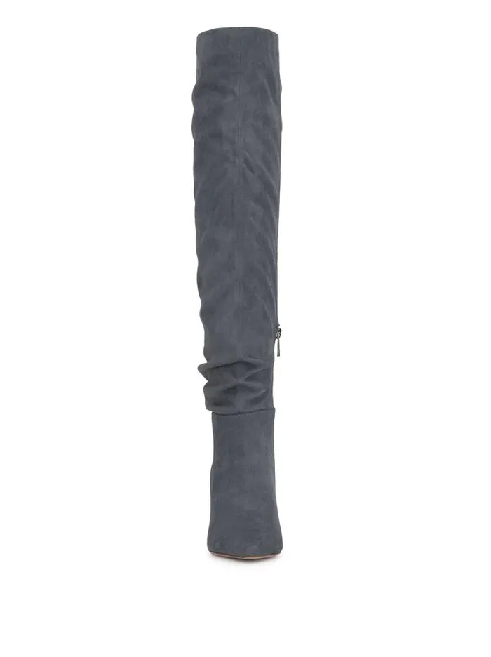 Women Jessica Simpson Boots and Booties Emetta Over The Knee Boot In Stone Blue