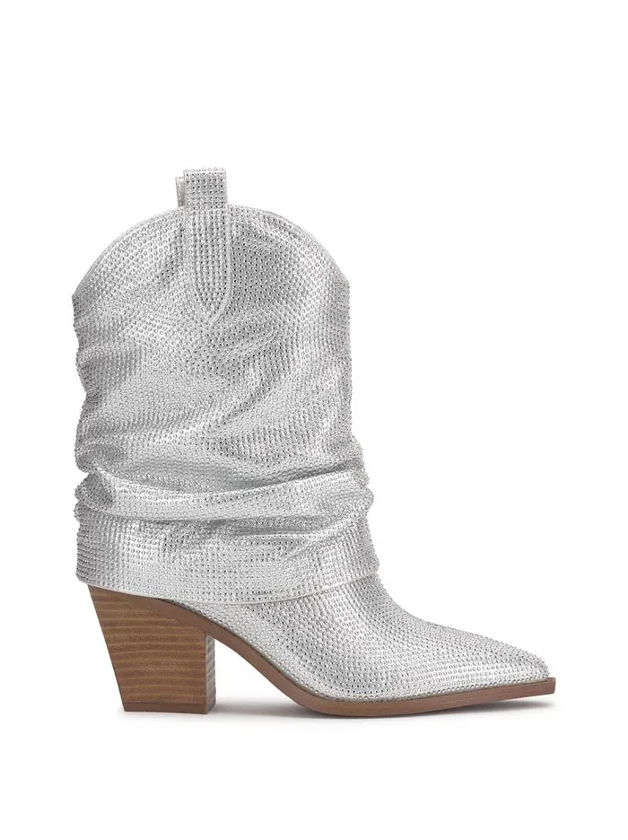 Women Jessica Simpson Boots and Booties Gemorra Bootie In Silver