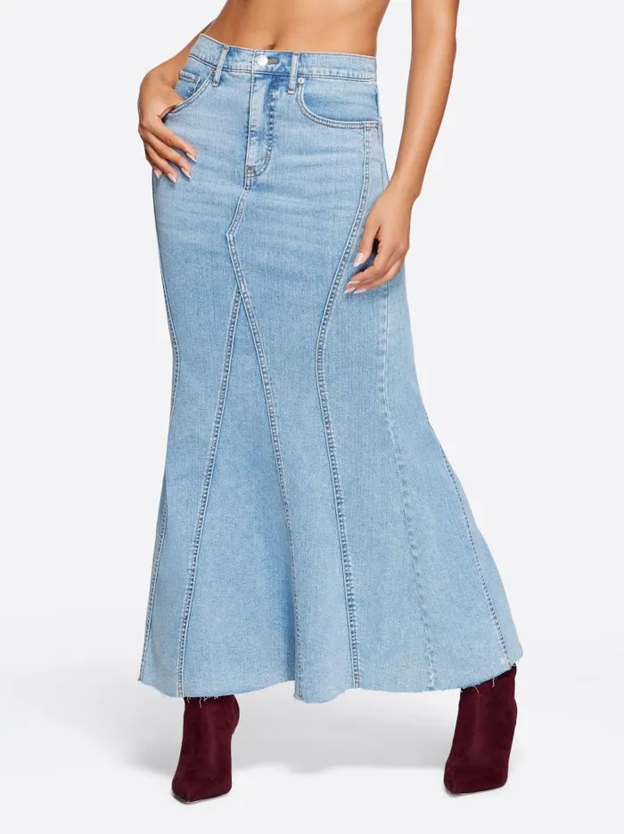 Women Jessica Simpson Bottoms Denim Skirt In Open Book