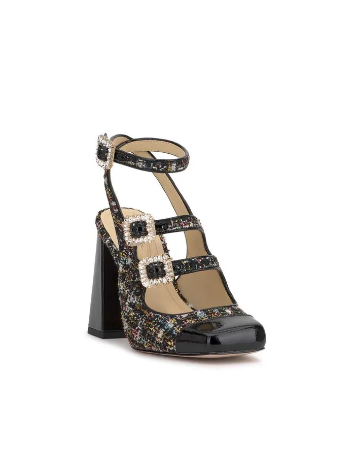 Women Jessica Simpson Pumps Lymen Buckle Pump In Tweed Sparkle